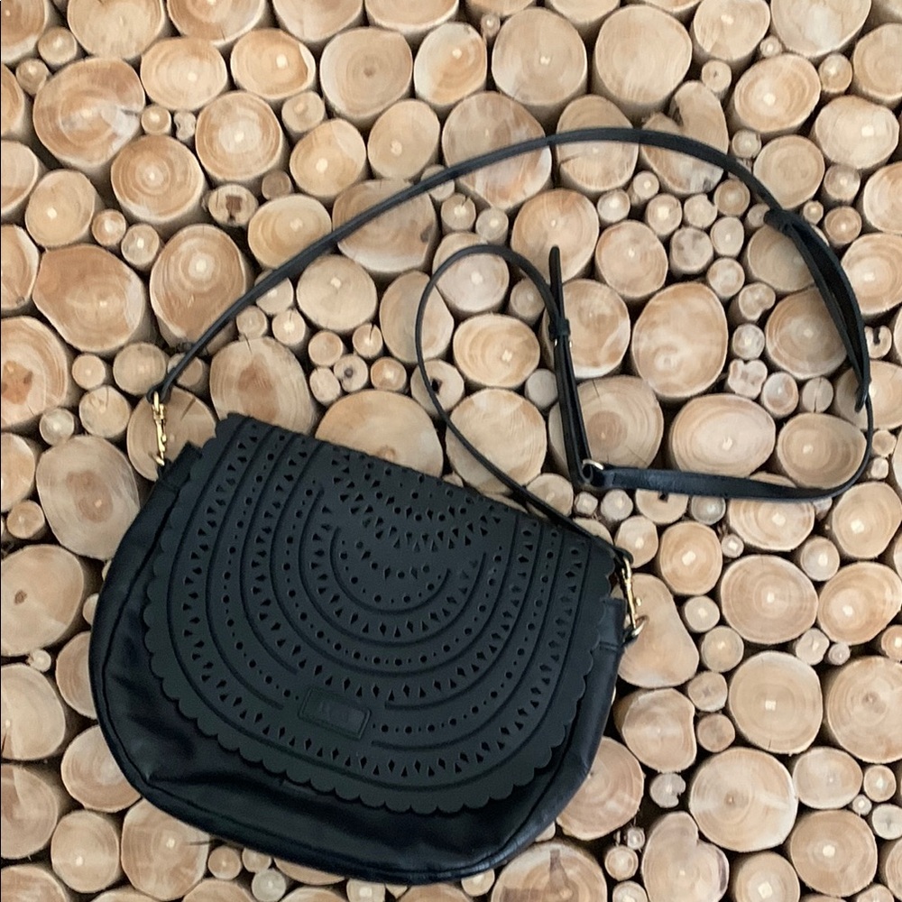 Ugg “Rare” Sample Black Leather Crossbody Bag.